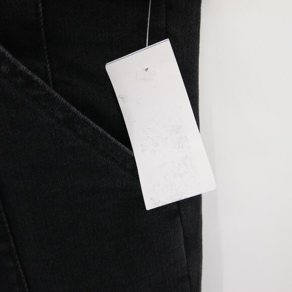 Free People We The Free Jayde Flare Jumpsuit Black Mamba NWT Denim Size L - Picture 9 of 12